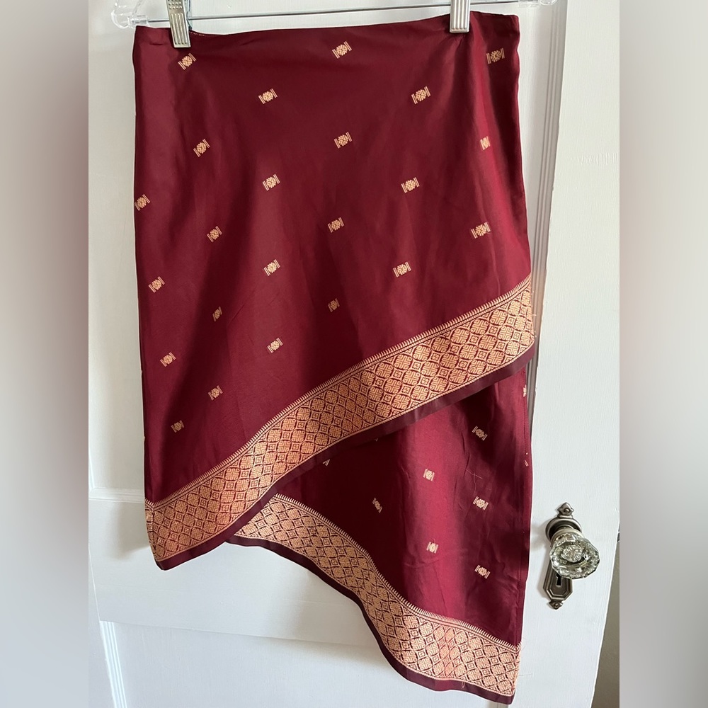 Vintage Asymmetrical silk skirt